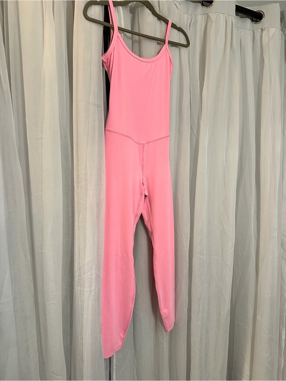 Women’s Pink One-Piece Unitard - Classic Tank Straps - Picture 1 of 8